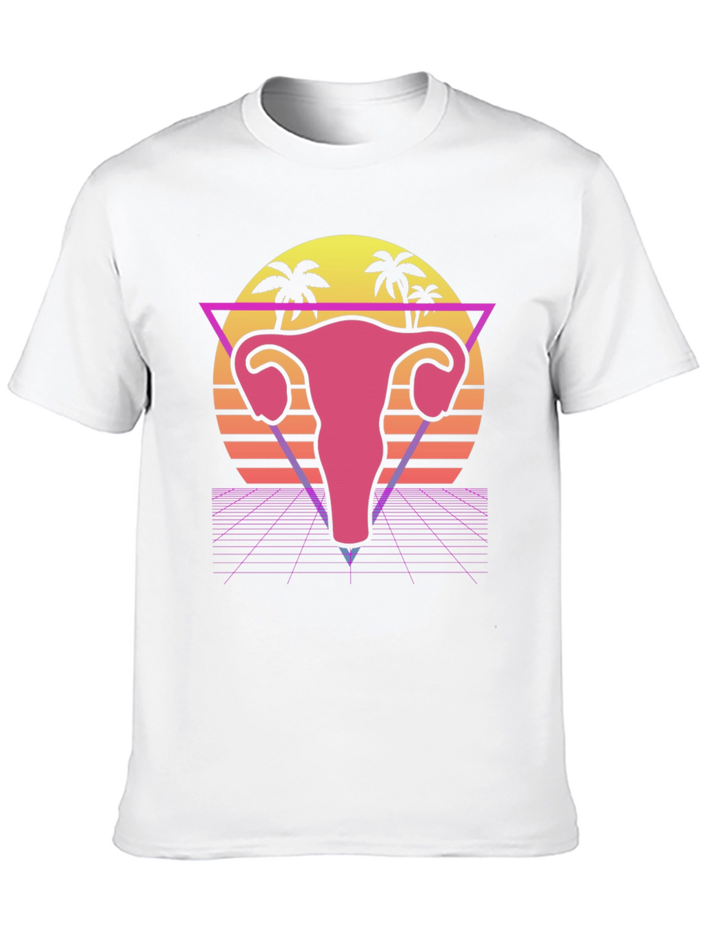 Retro Uterus T-Shirt - 80s Style Anatomy Tee