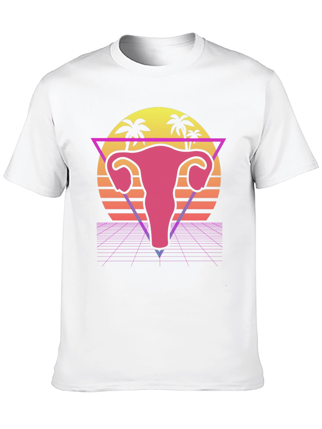 Retro Uterus T-Shirt - 80s Style Anatomy Tee