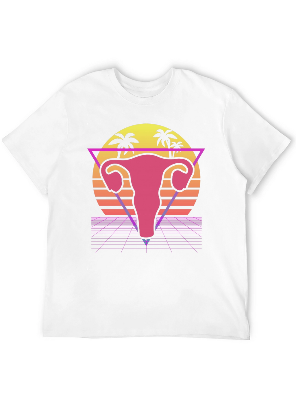 Retro Uterus T-Shirt - 80s Style Anatomy Tee