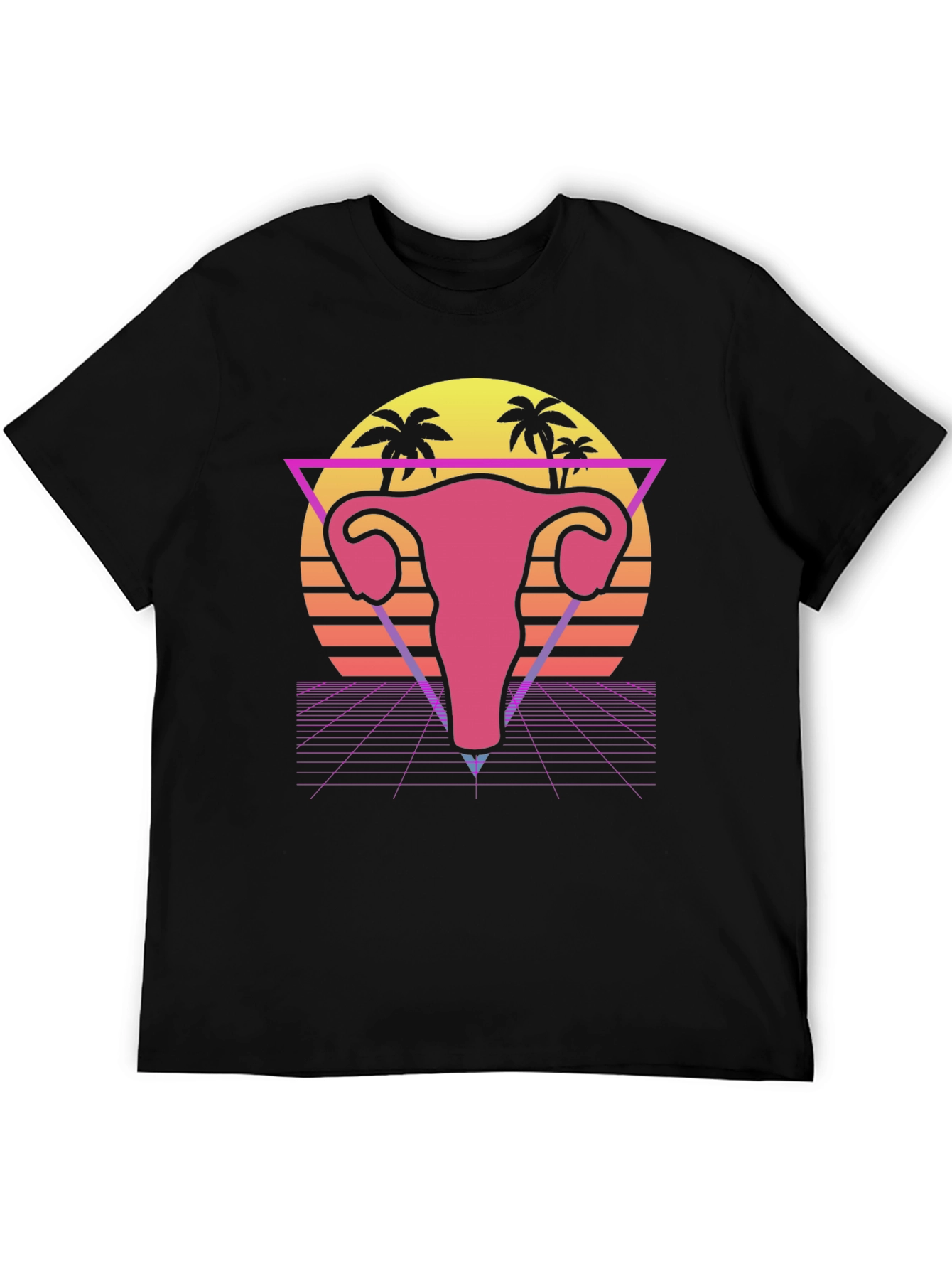 Retro Uterus T-Shirt - 80s Style Anatomy Tee