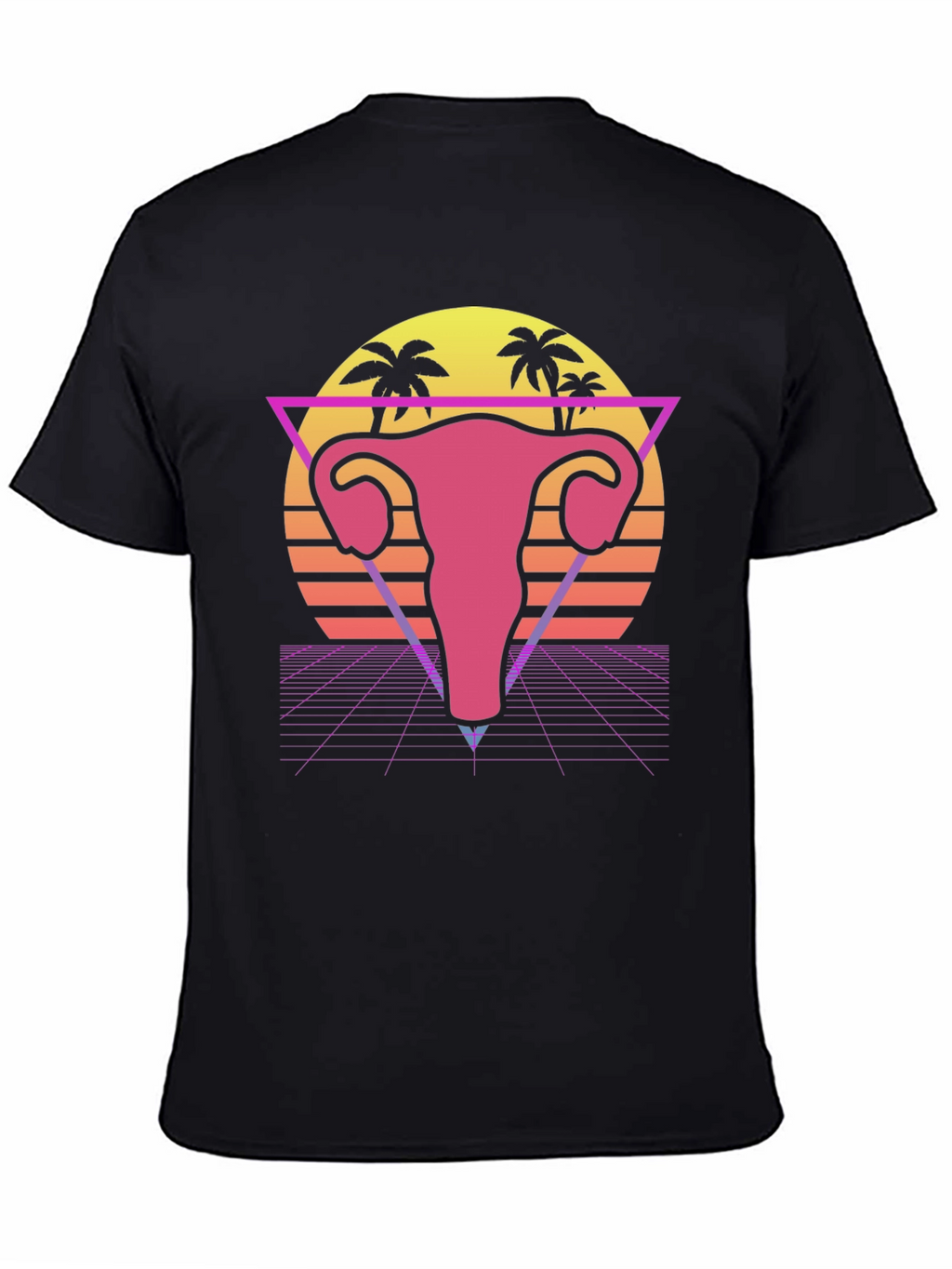 Retro Uterus T-Shirt - 80s Style Anatomy Tee
