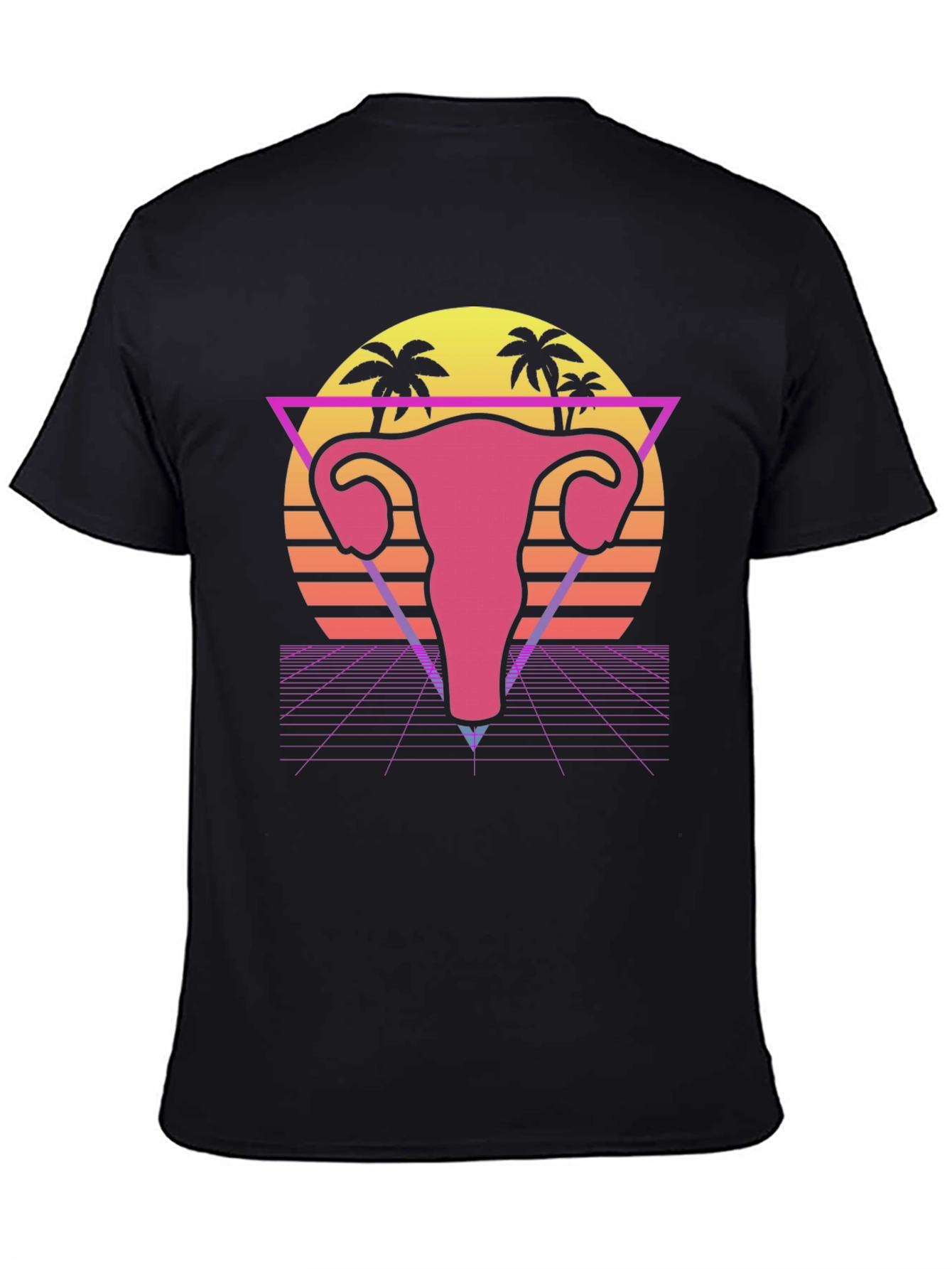 Retro Uterus T-Shirt - 80s Style Anatomy Tee