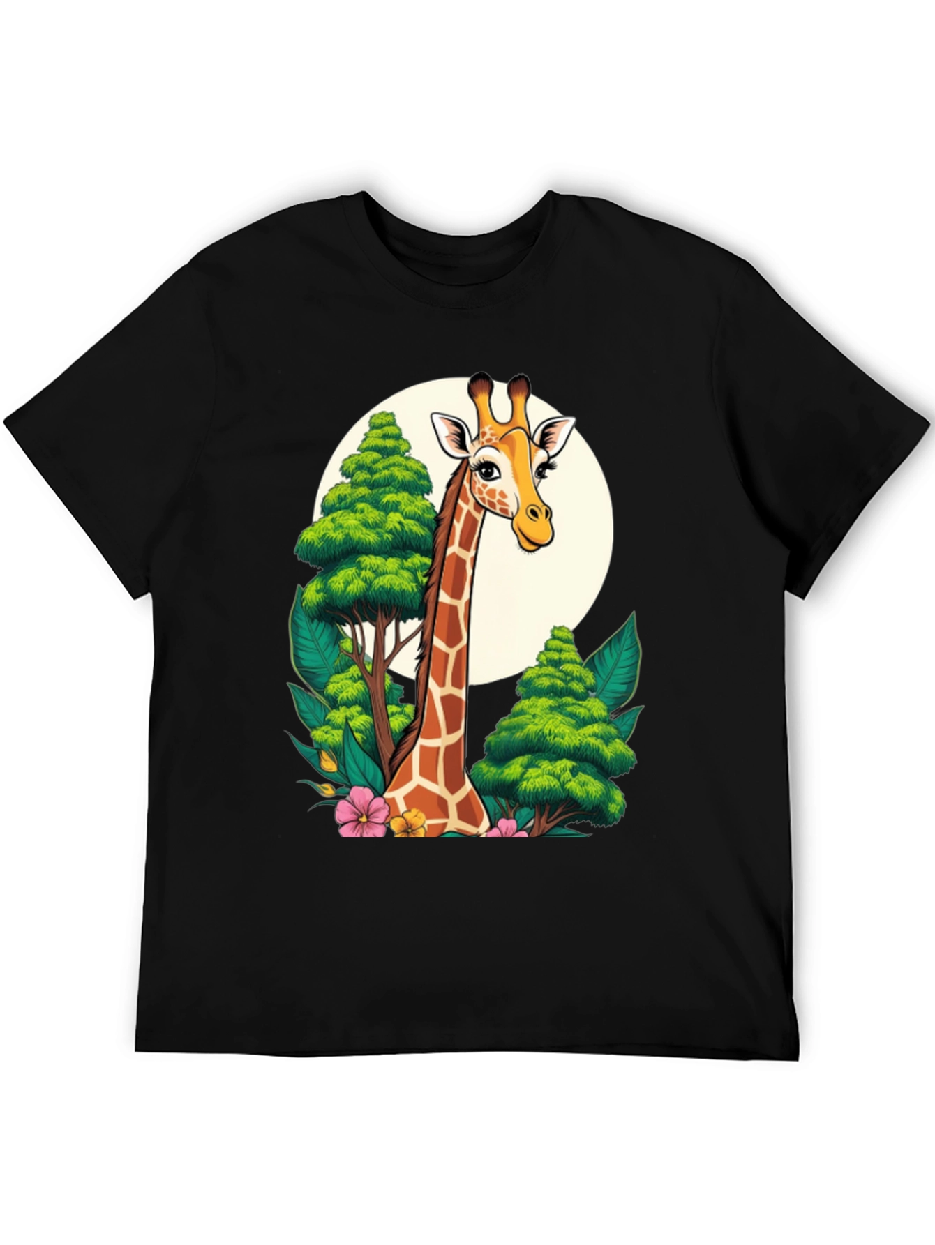 Giraffe T-Shirt - Cartoon Style Animal Tee