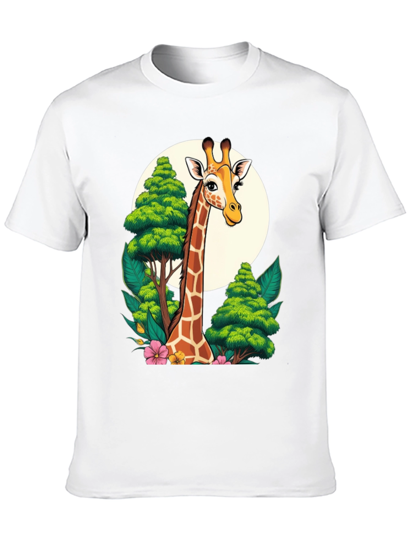 Giraffe T-Shirt - Cartoon Style Animal Tee