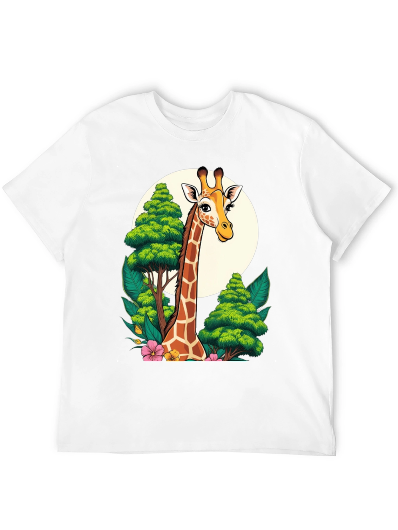 Giraffe T-Shirt - Cartoon Style Animal Tee