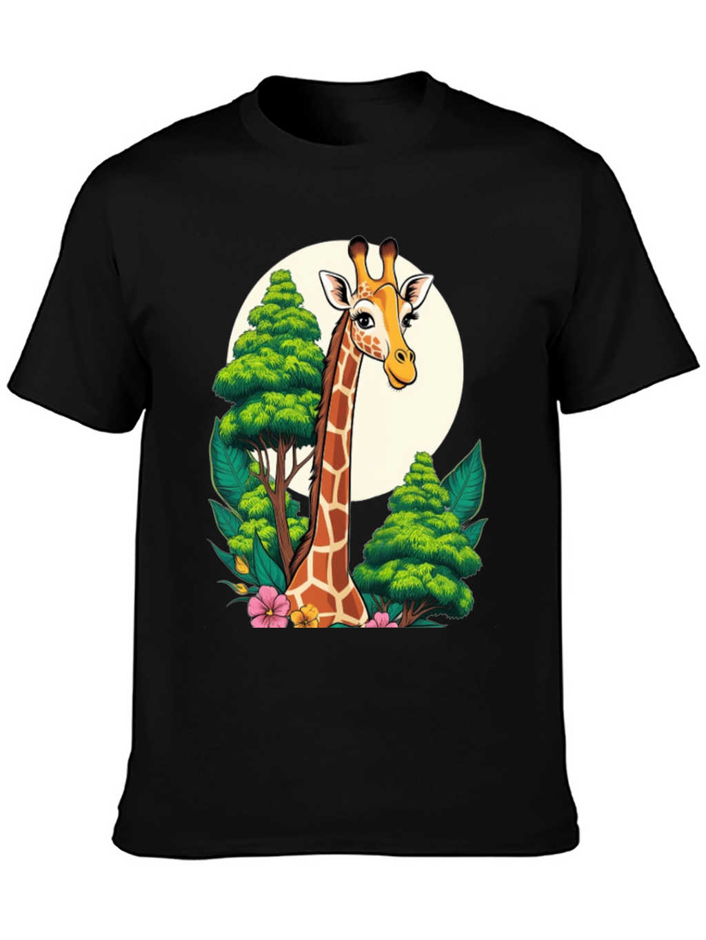 Giraffe T-Shirt - Cartoon Style Animal Tee
