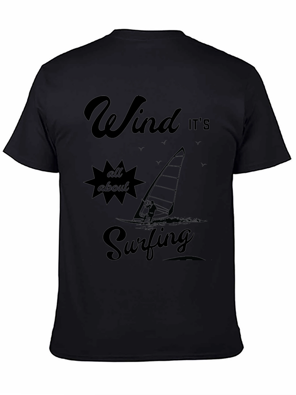 Wind Surfing Graphic T-Shirt - All About Surfing Tee