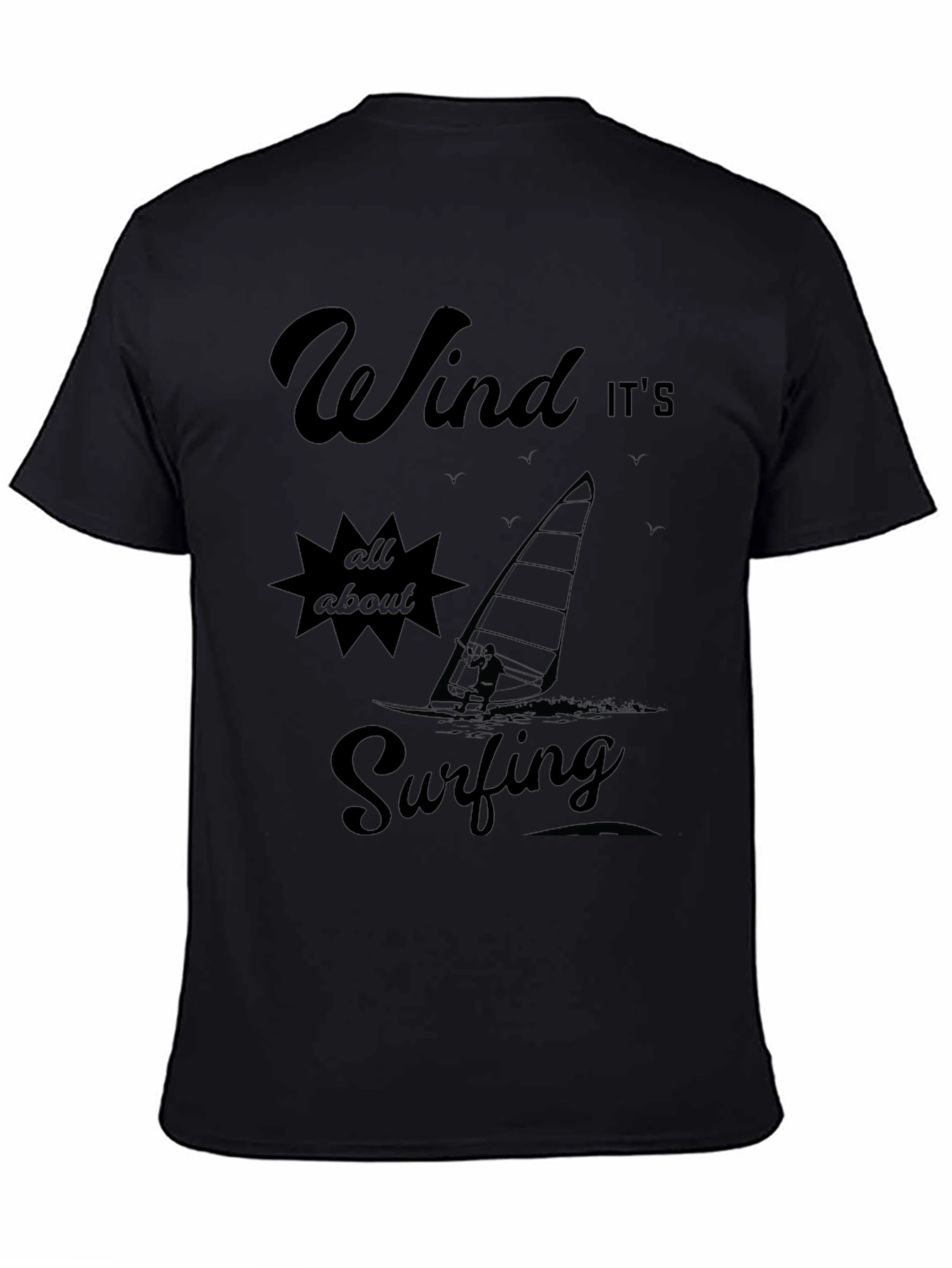 Wind Surfing Graphic T-Shirt - All About Surfing Tee