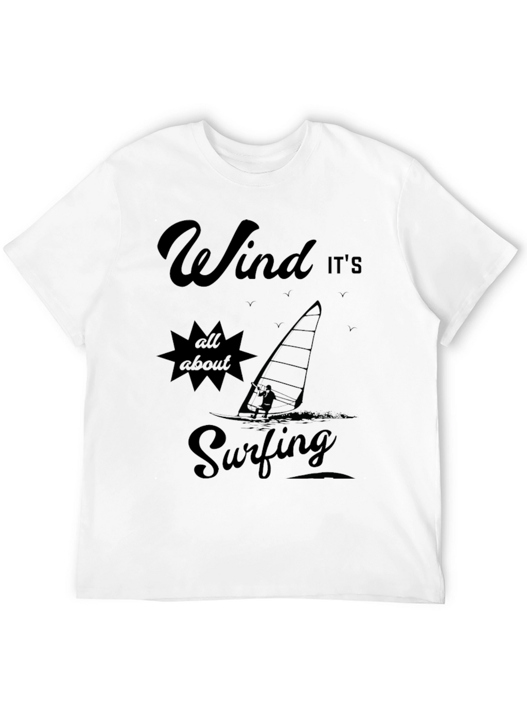Wind Surfing Graphic T-Shirt - All About Surfing Tee