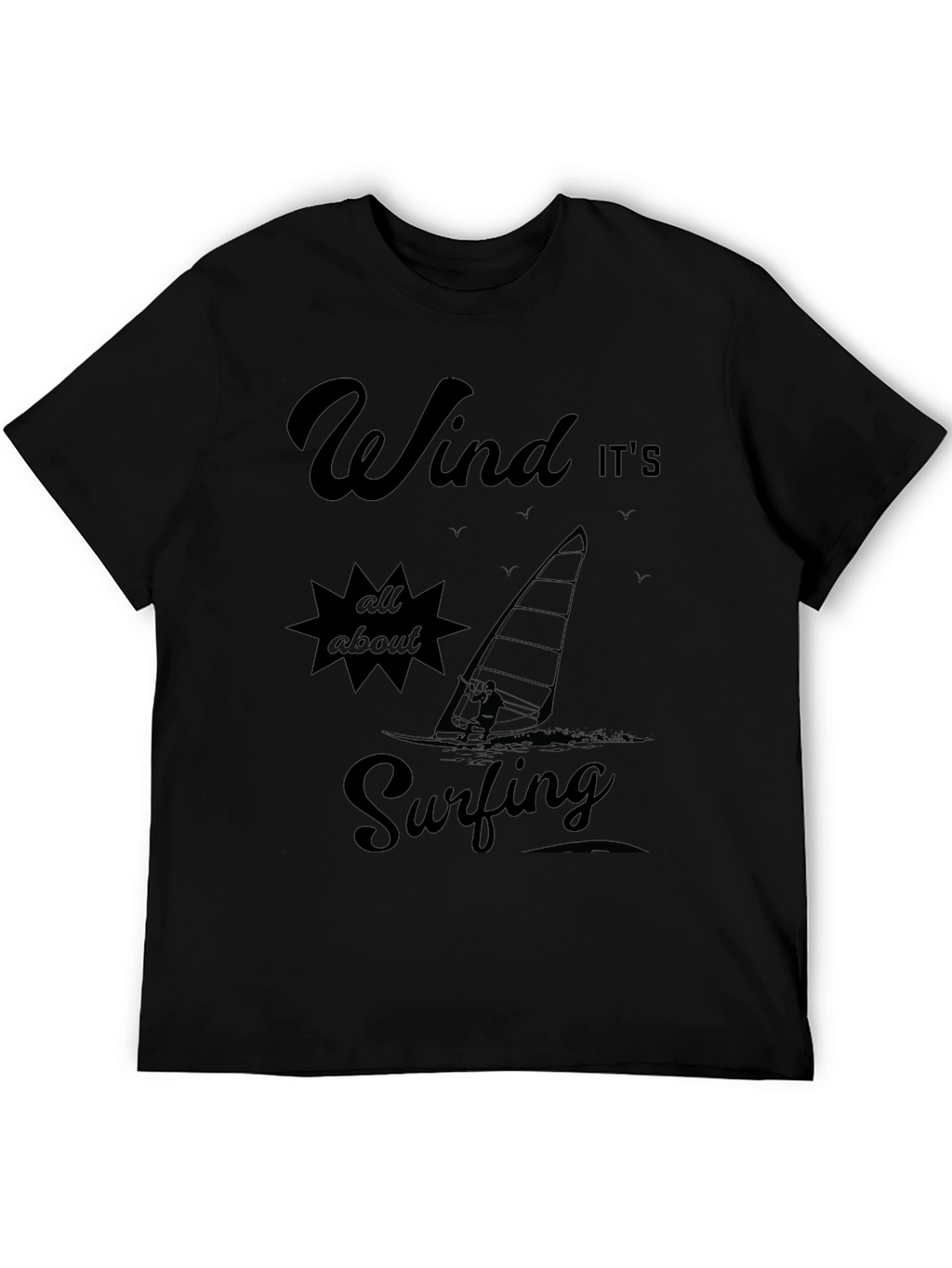 Wind Surfing Graphic T-Shirt - All About Surfing Tee