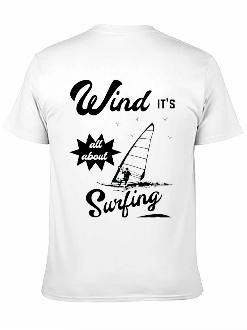 Wind Surfing Graphic T-Shirt - All About Surfing Tee