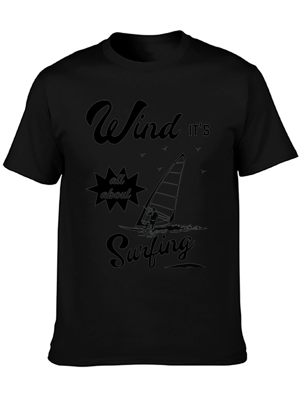 Wind Surfing Graphic T-Shirt - All About Surfing Tee