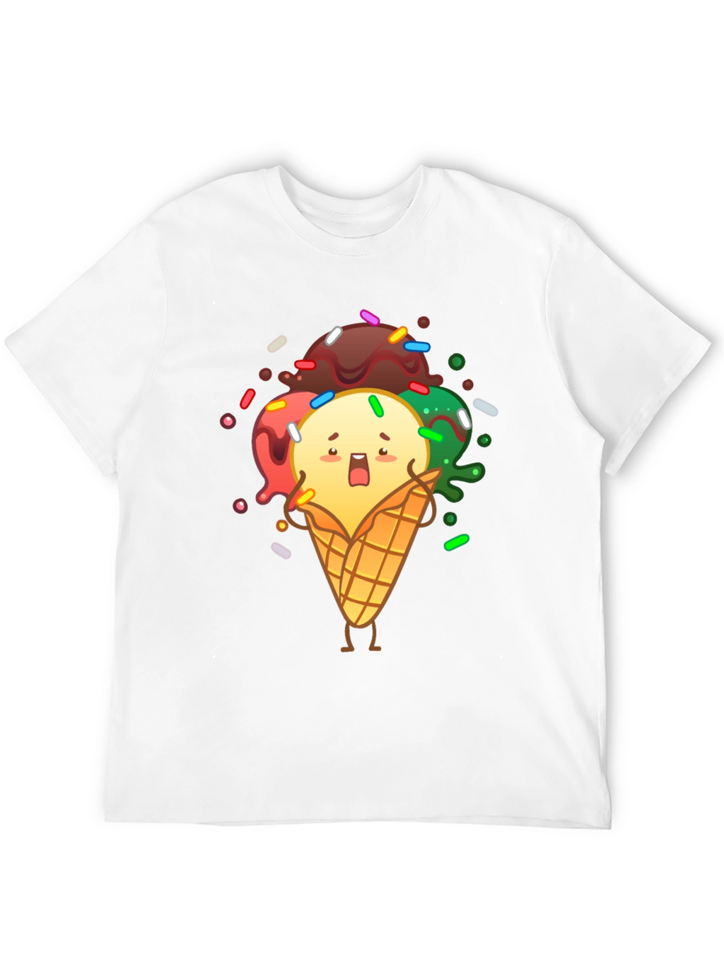 Funny Ice Cream Graphic T-Shirt