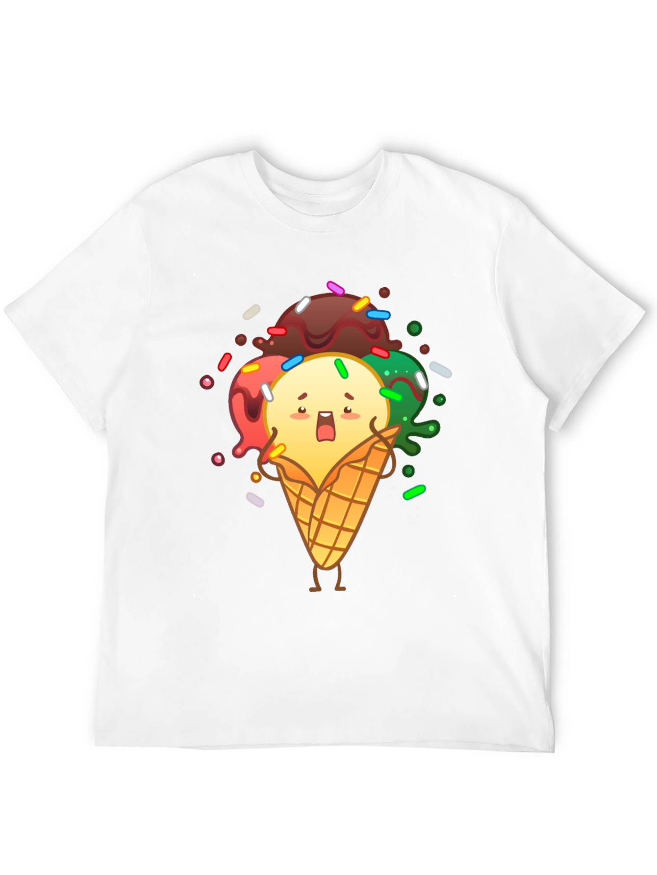 Funny Ice Cream Graphic T-Shirt