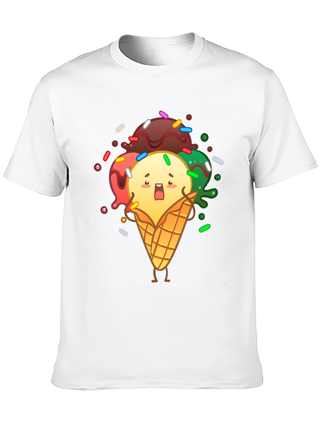 Funny Ice Cream Graphic T-Shirt
