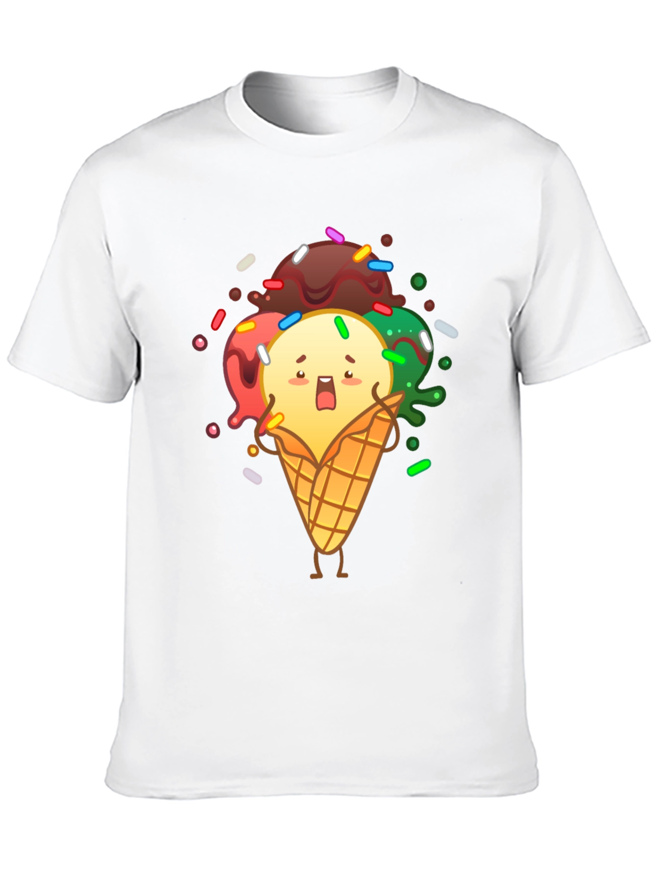 Funny Ice Cream Graphic T-Shirt