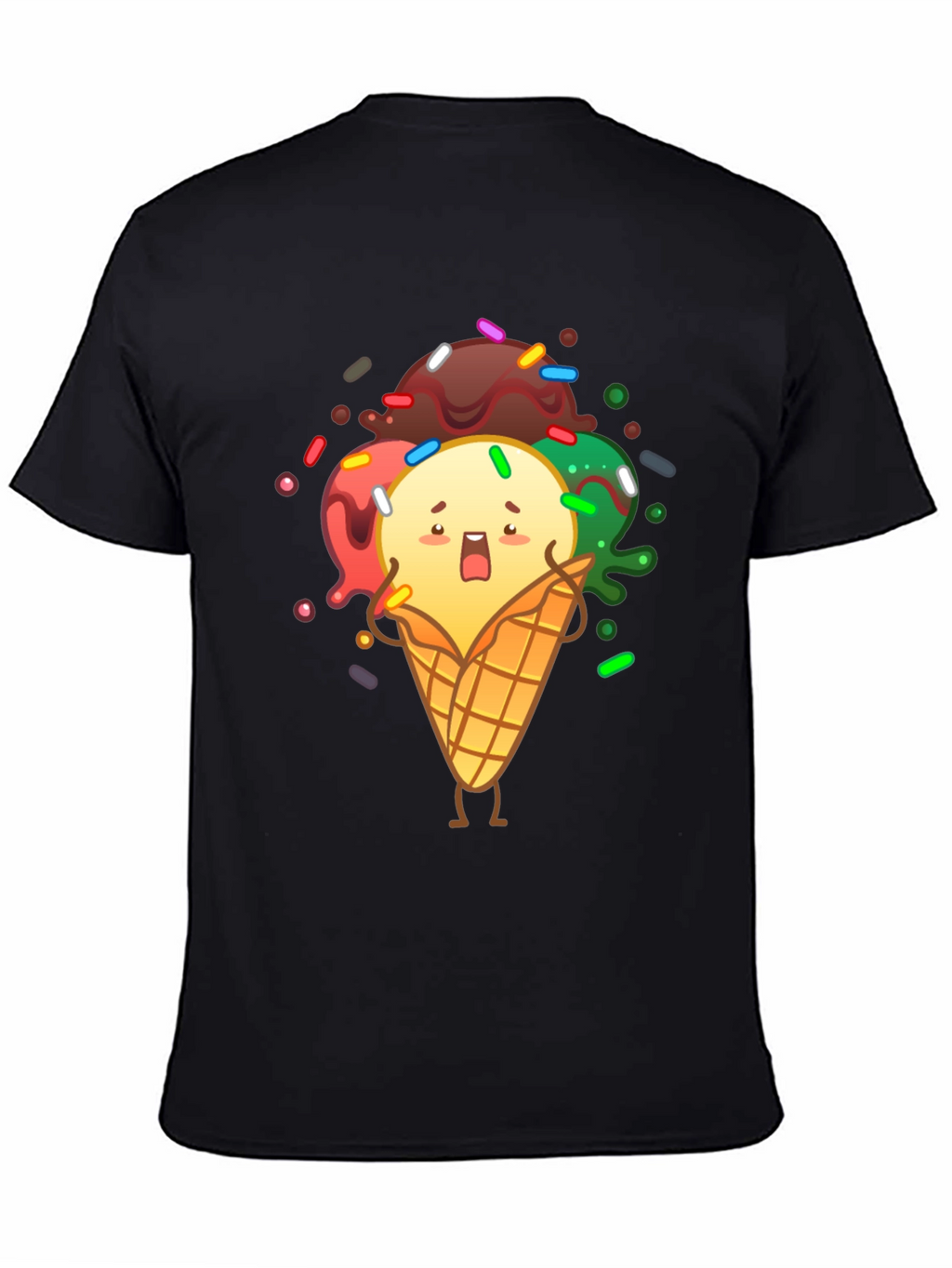 Funny Ice Cream Graphic T-Shirt