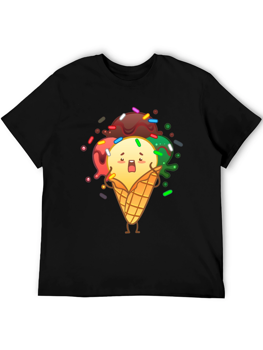 Funny Ice Cream Graphic T-Shirt