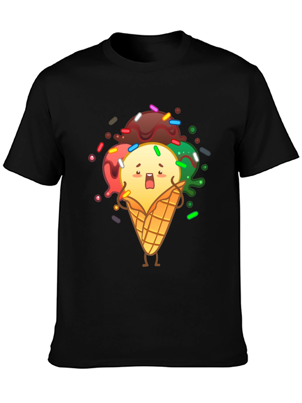 Funny Ice Cream Graphic T-Shirt