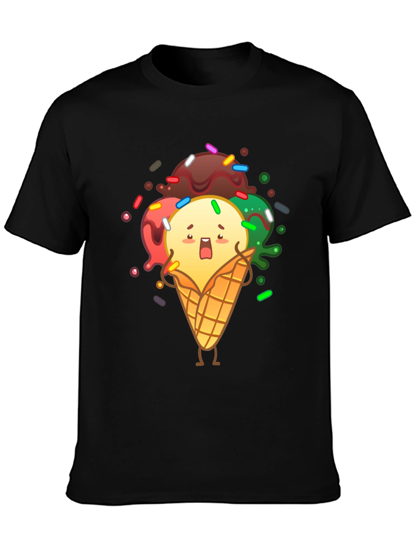 Funny Ice Cream Graphic T-Shirt