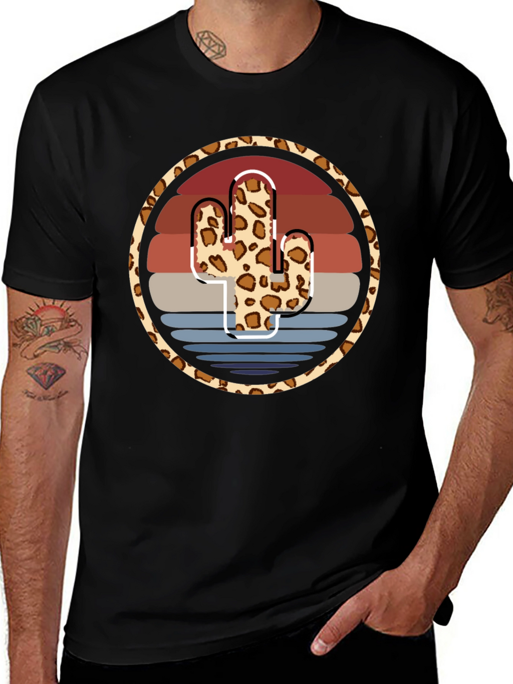 Leopard Cactus Sunset Tee