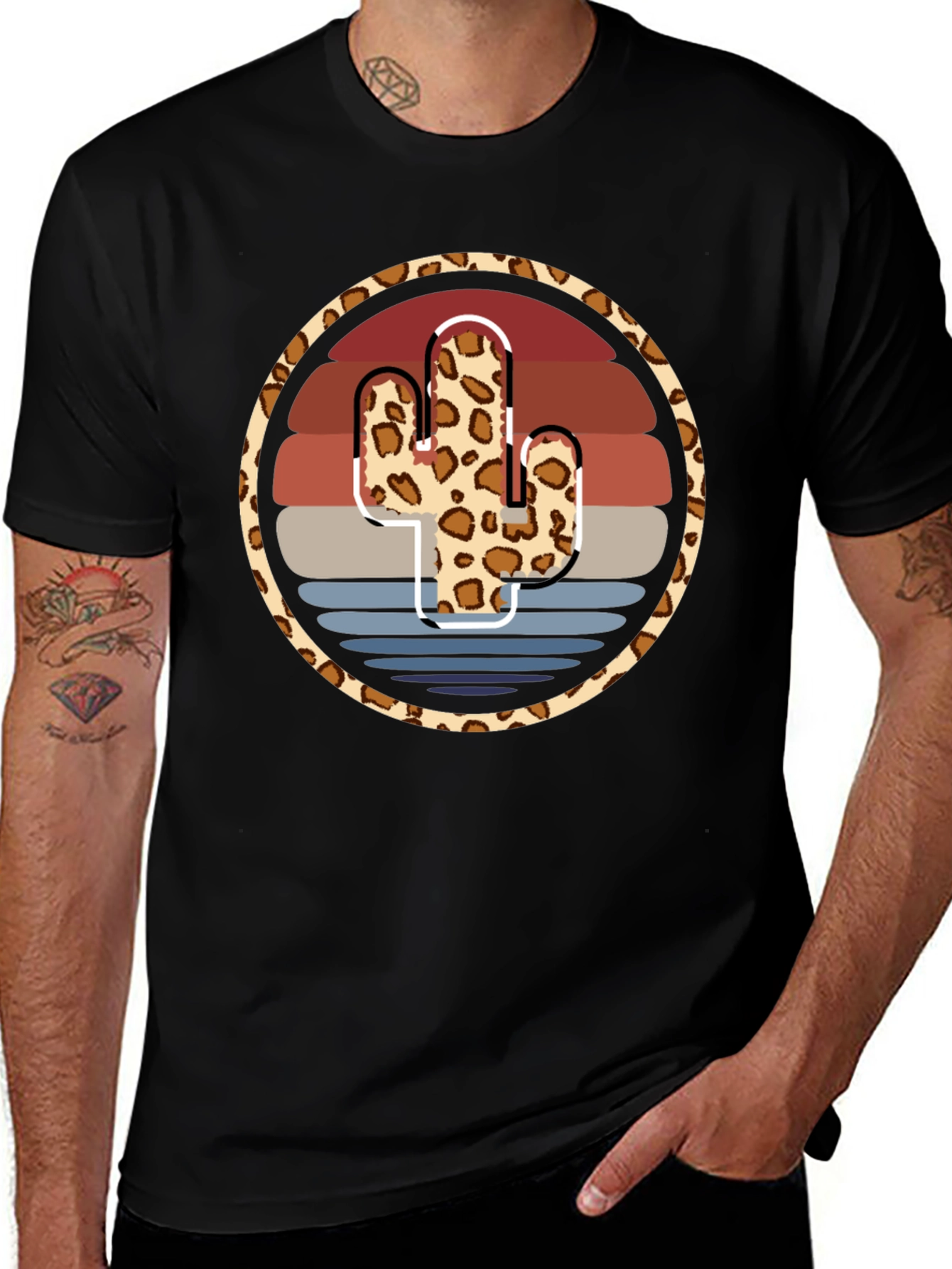 Leopard Cactus Sunset Tee