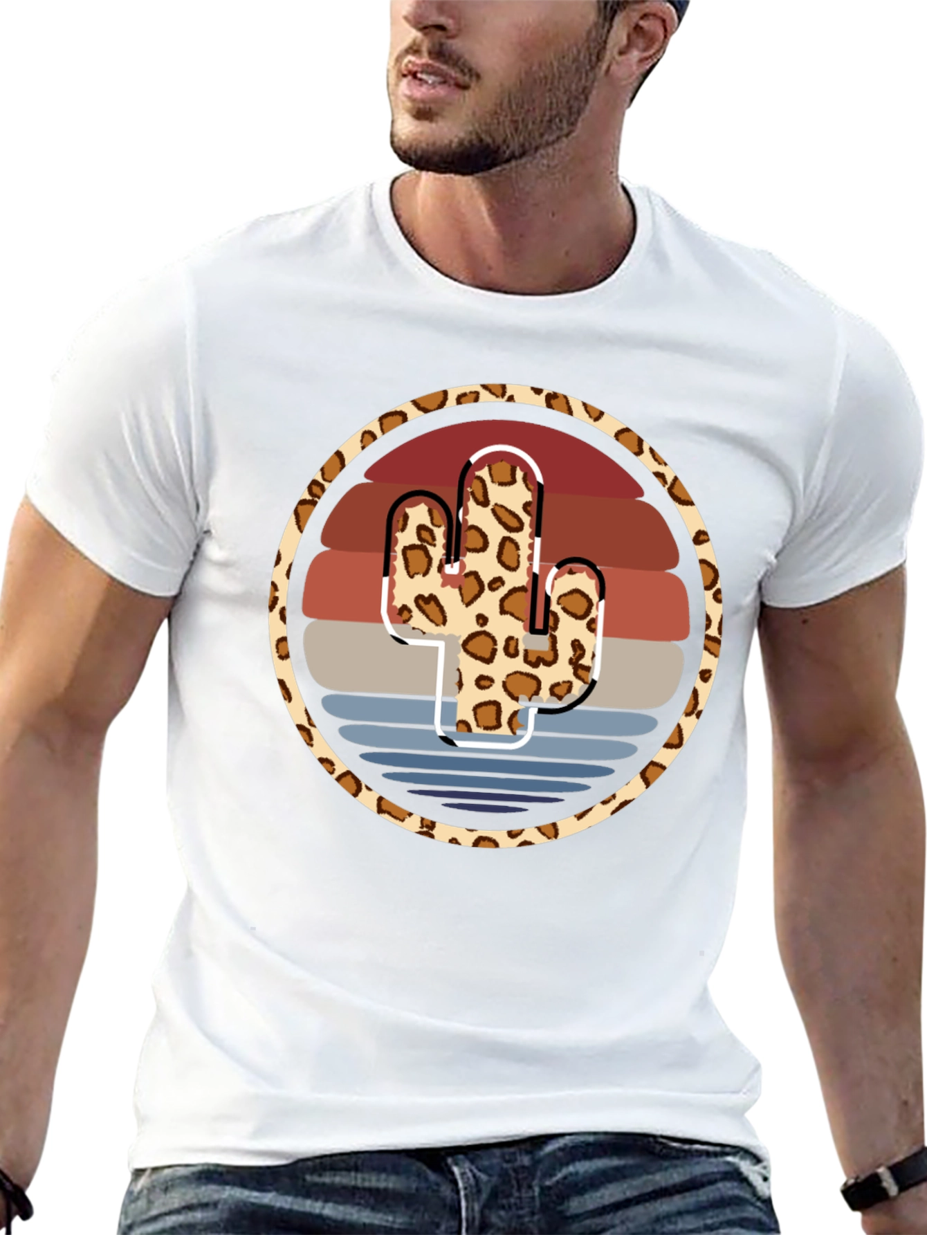 Leopard Cactus Sunset Tee