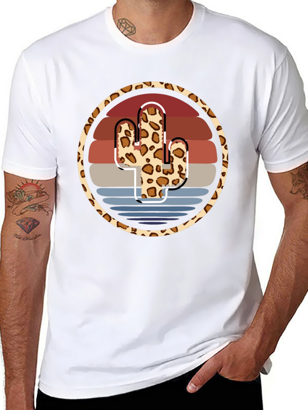 Leopard Cactus Sunset Tee