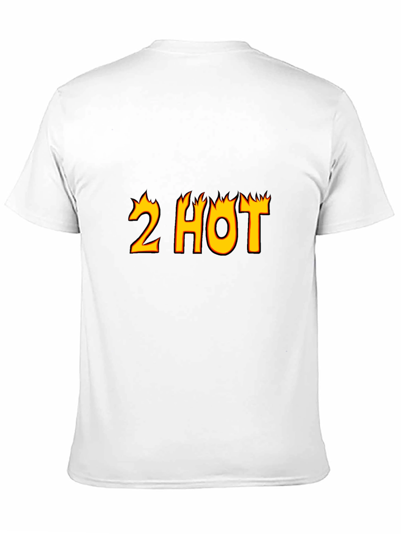 2 Hot Graphic Tee - Flaming Text Design