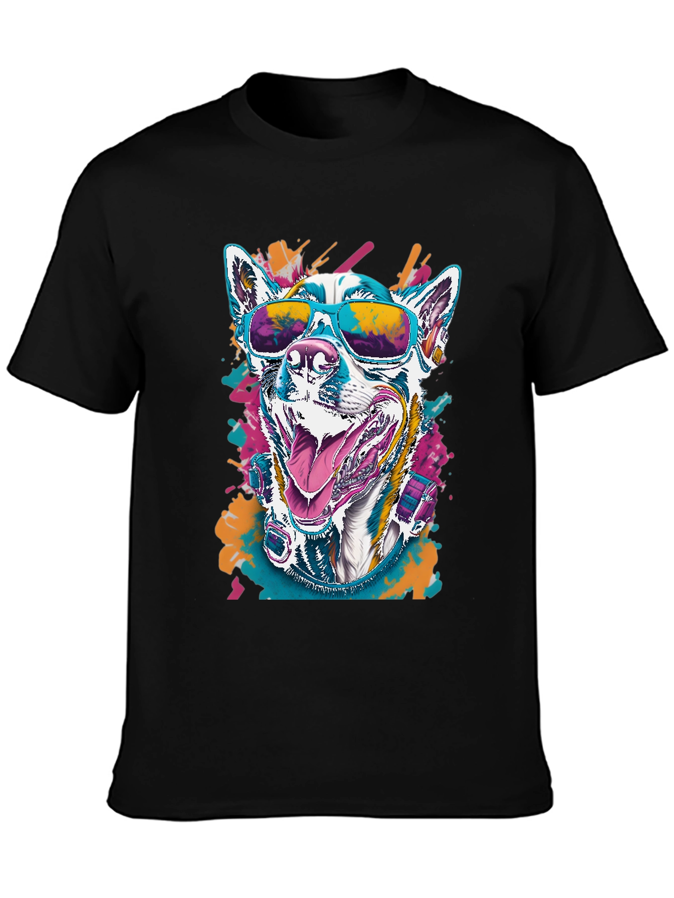 Cool Dog Graphic Tee - Unisex Black T-Shirt