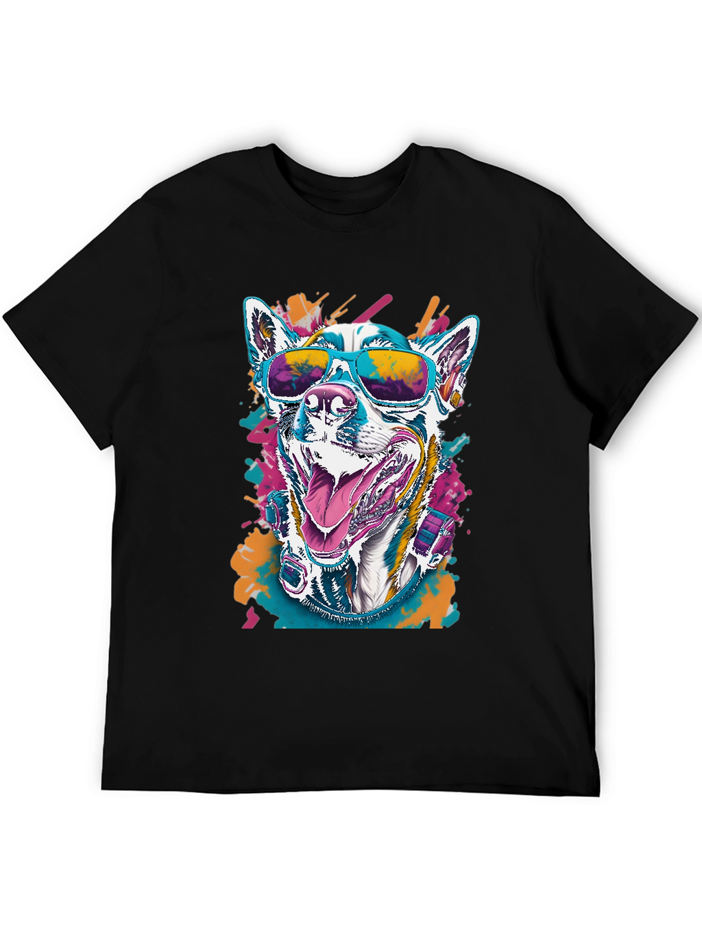 Cool Dog Graphic Tee - Unisex Black T-Shirt