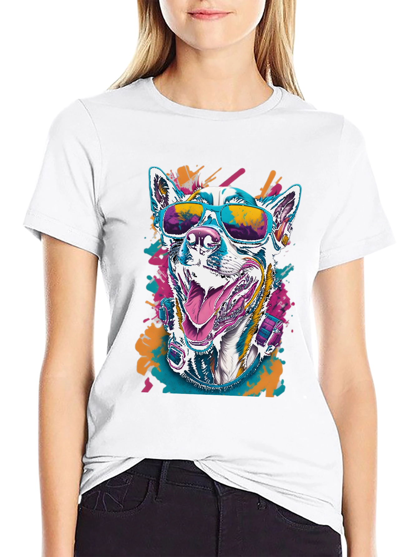 Cool Dog Graphic Tee - Unisex Black T-Shirt