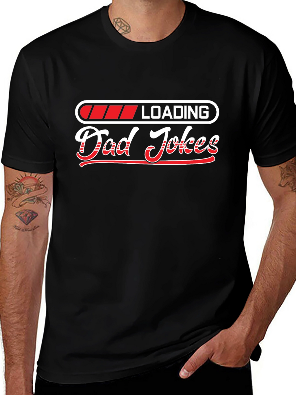 Dad Jokes Loading T-Shirt - Funny Fathers Day Tee