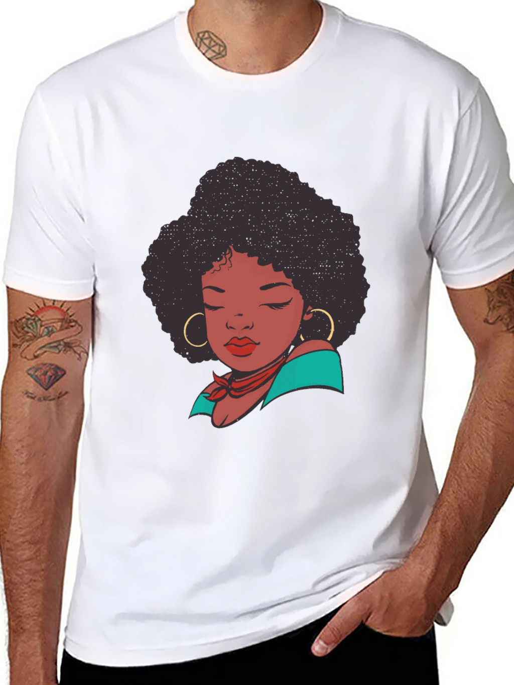 Afro Woman Graphic T-Shirt - Stylish Casual Tee
