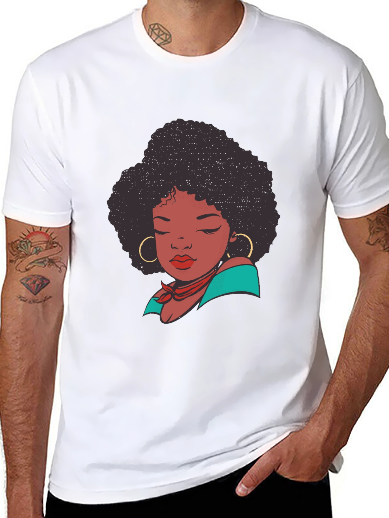Afro Woman Graphic T-Shirt - Stylish Casual Tee