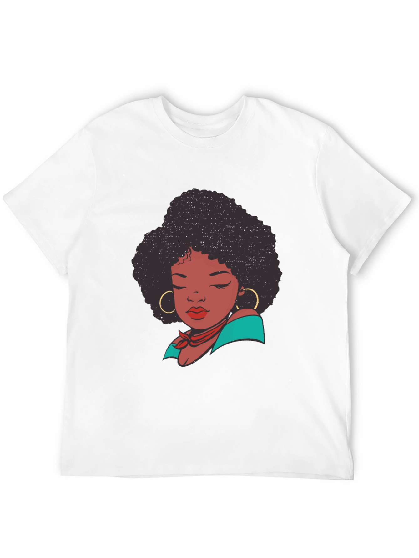 Afro Woman Graphic T-Shirt - Stylish Casual Tee