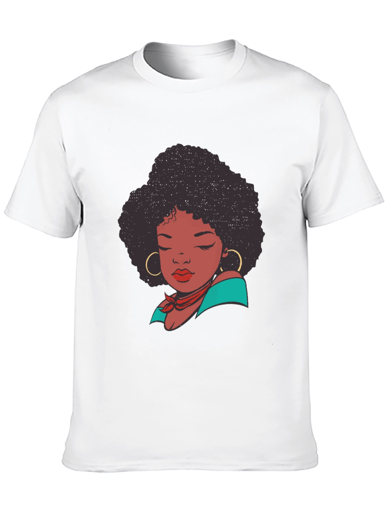 Afro Woman Graphic T-Shirt - Stylish Casual Tee