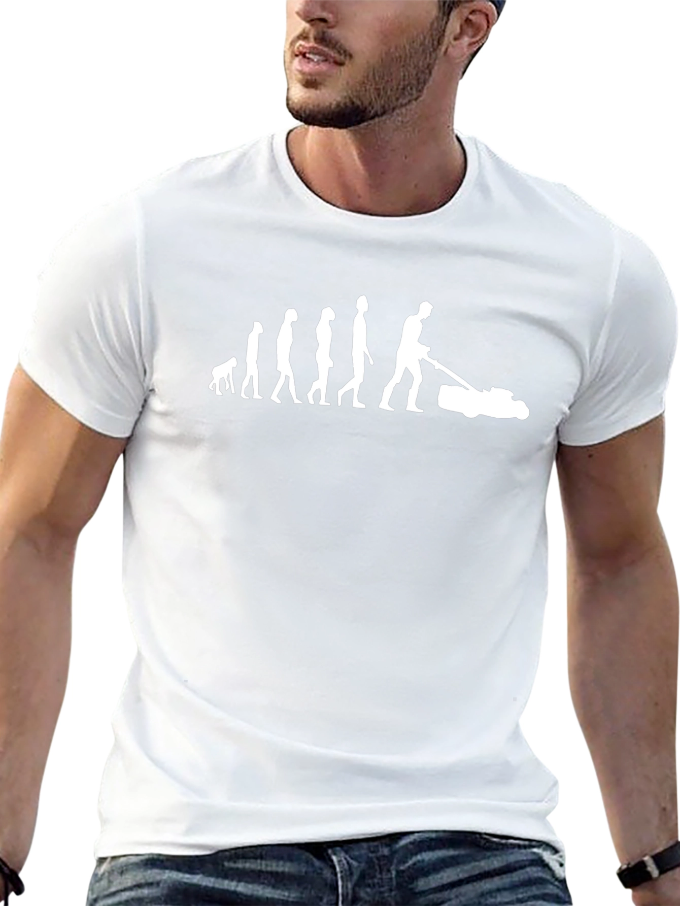 Evolution of Mowing T-Shirt - Funny Garden Humor Tee