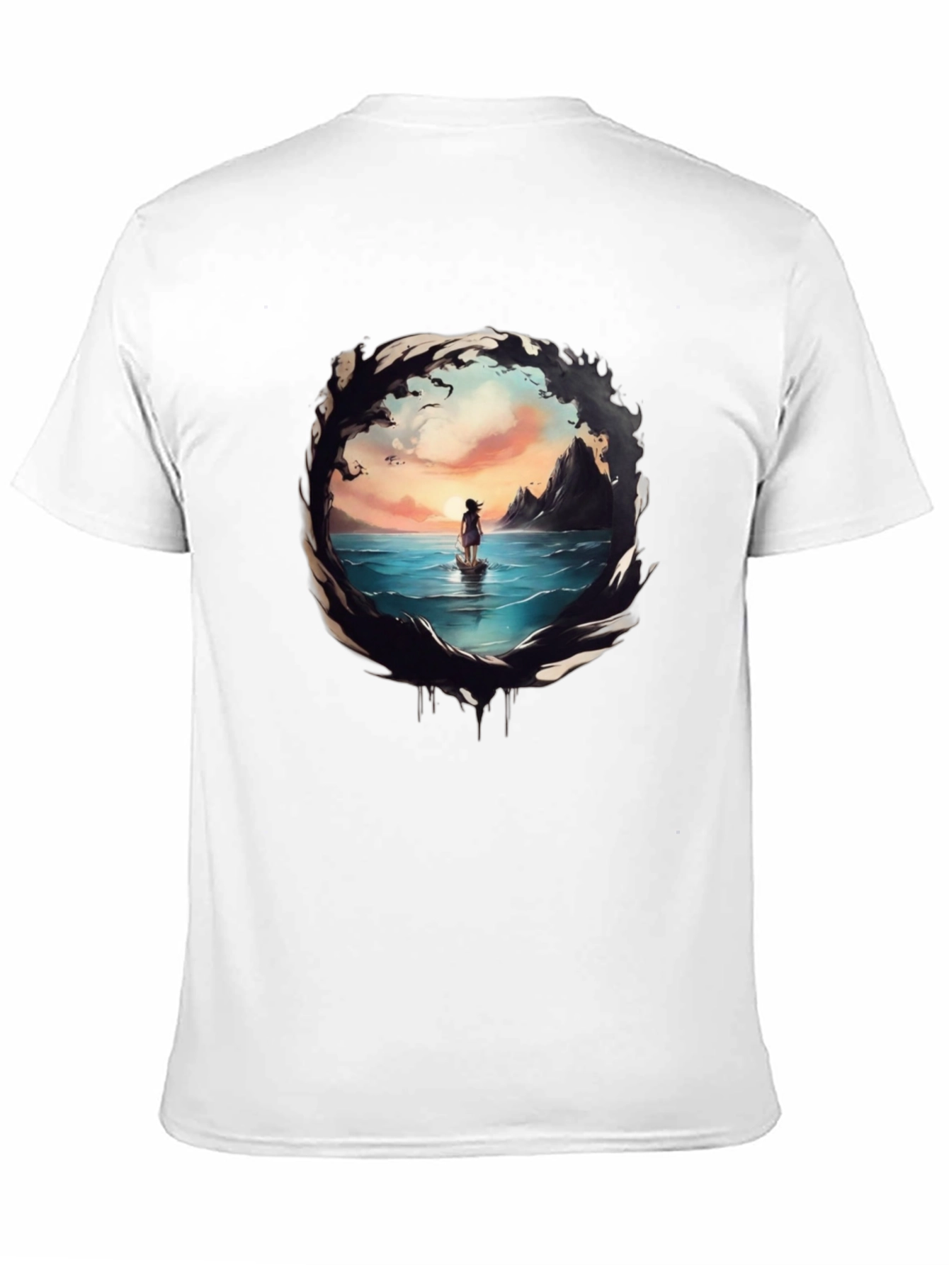 Ocean Vista Graphic Tee - Black