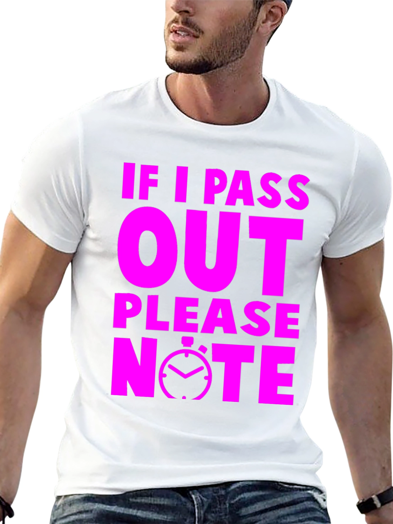 Funny Gym T-Shirt: If I Pass Out Please Note
