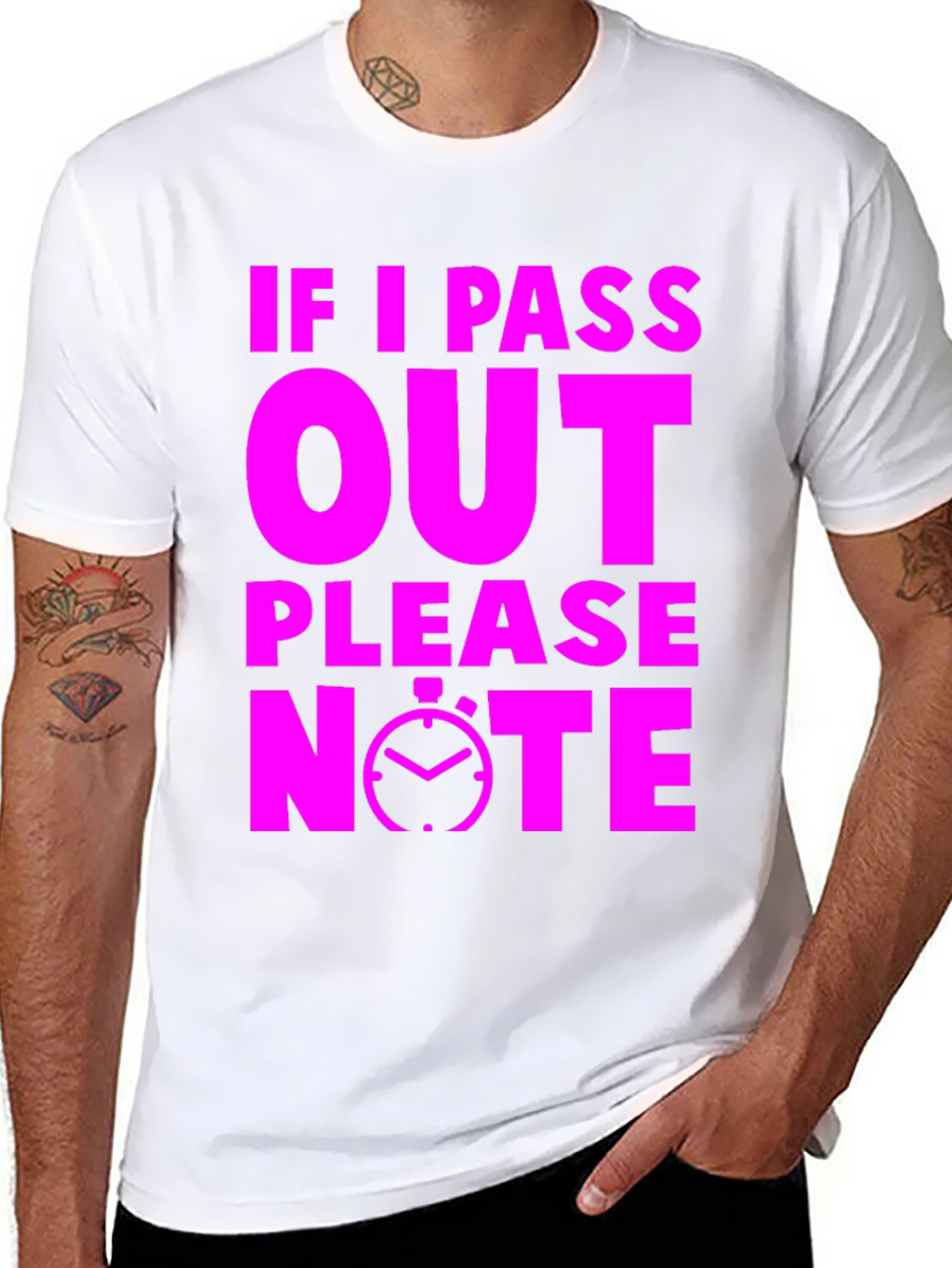 Funny Gym T-Shirt: If I Pass Out Please Note