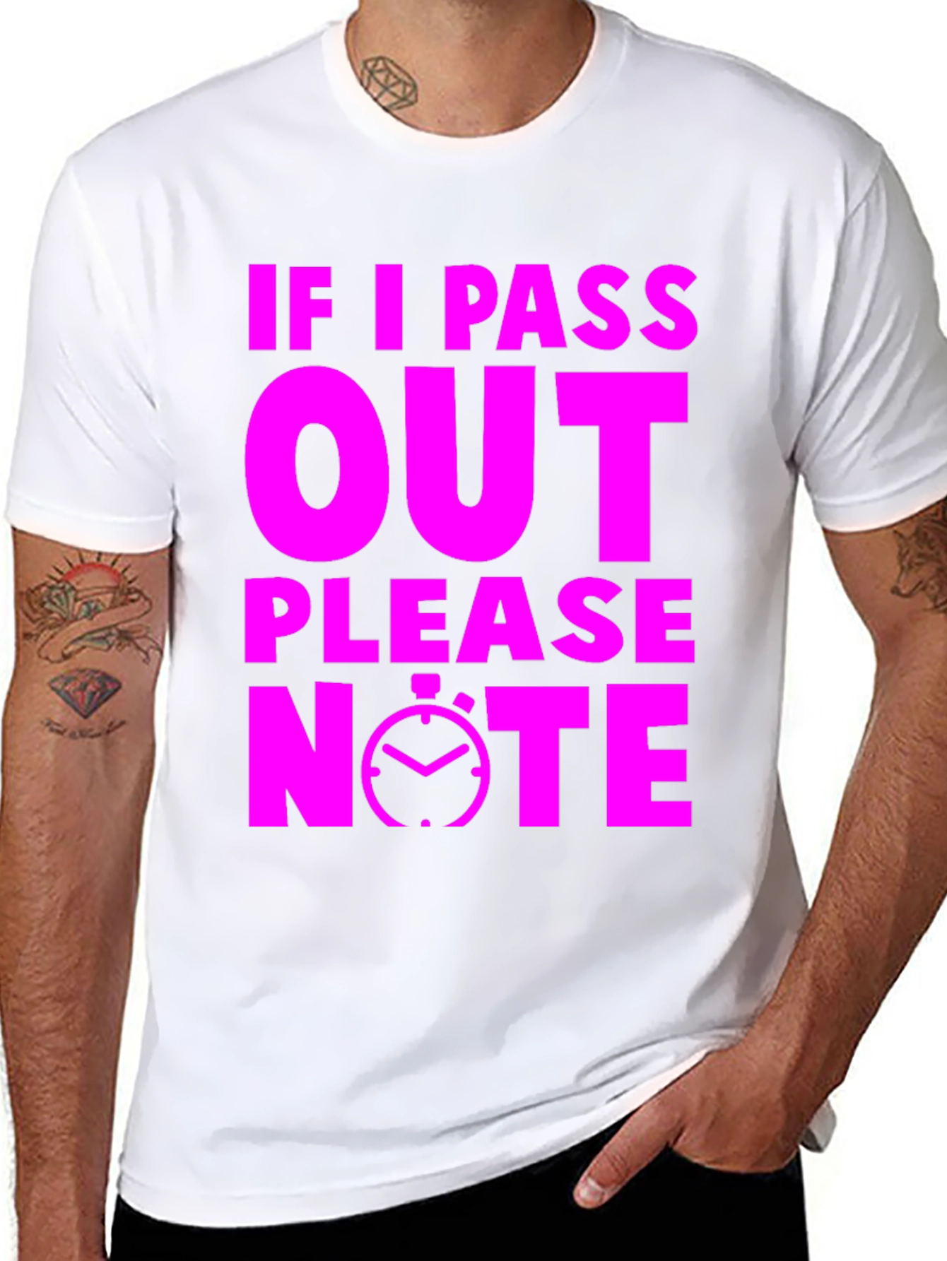 Funny Gym T-Shirt: If I Pass Out Please Note