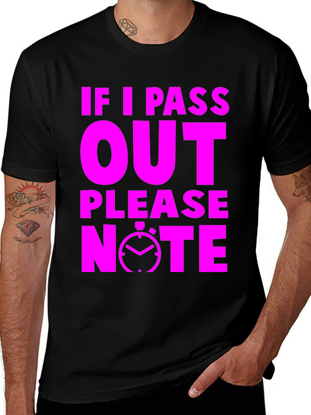 Funny Gym T-Shirt: If I Pass Out Please Note
