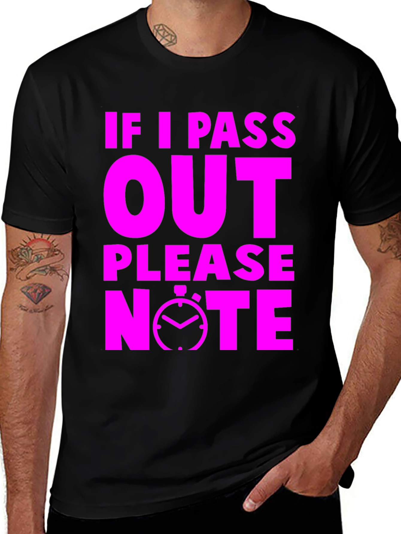 Funny Gym T-Shirt: If I Pass Out Please Note