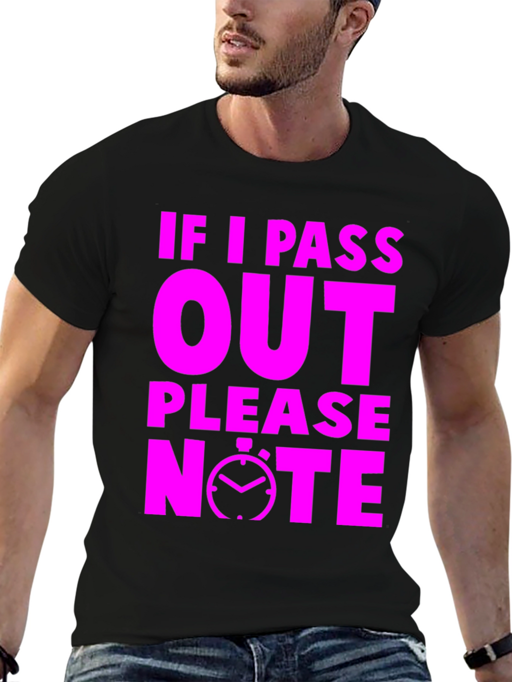 Funny Gym T-Shirt: If I Pass Out Please Note
