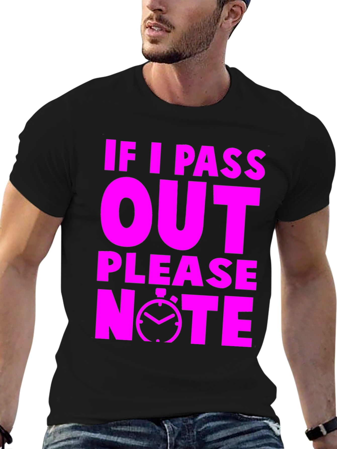 Funny Gym T-Shirt: If I Pass Out Please Note