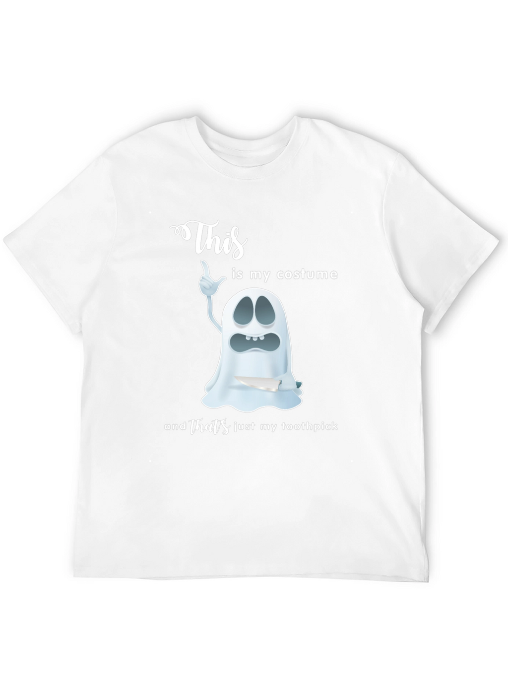 Funny Ghost Costume T-Shirt - Thats Just My Toothpick