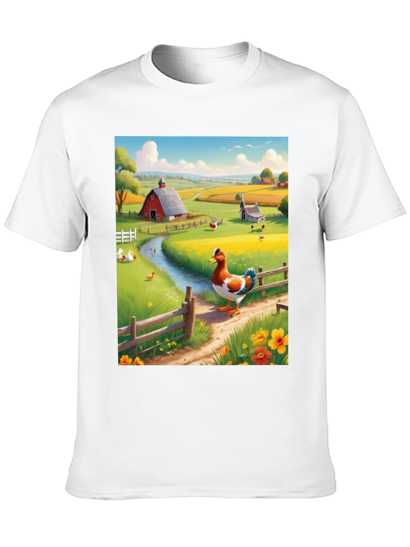Farm Duck Graphic Tee - Countryside Charm