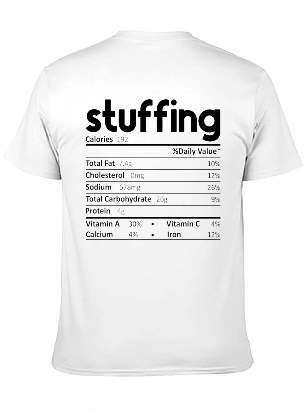Stuffing Nutrition Facts T-Shirt