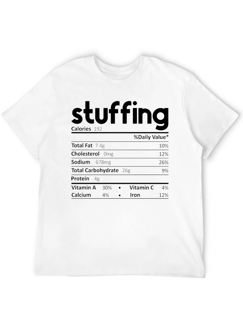 Stuffing Nutrition Facts T-Shirt
